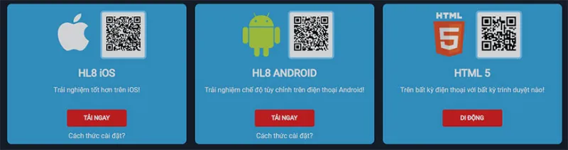 Ứng dụng HL8 được cung cấp miễn phí cho bet thủ